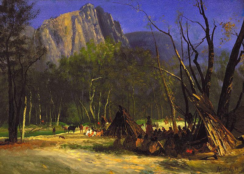 Albert Bierstadt Indians in Council, California